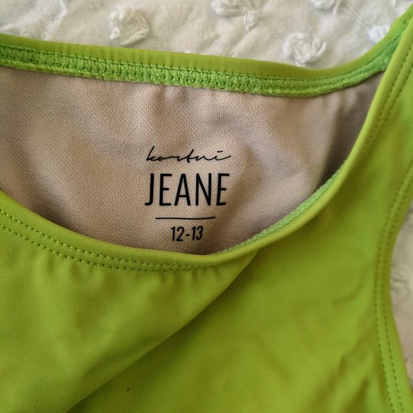 New Kortni Jeane Girls swim crop top with peplum bottom set, 12-13y - Picture 5 of 5